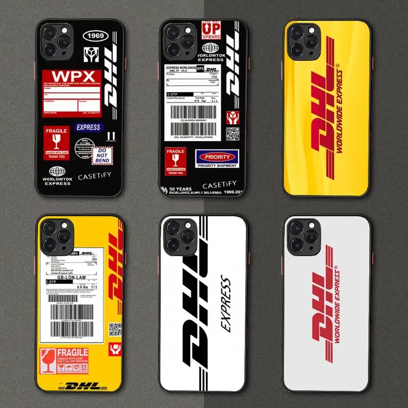 

Hot Dhl Express art pattern Phone Case matte transparent For iphone 7 8 11 12 plus mini x xs xr pro max cover
