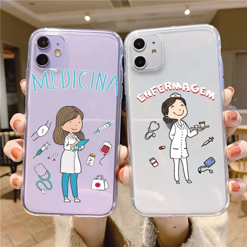 Милый прозрачный чехол для телефона с доктором учителем iPhone XS 11 Pro Max X XR 10 4 4S 5S 5 SE