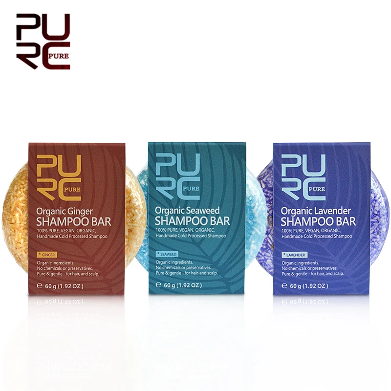 

Purc 3pcs/set Natural Shampoo Bar Handmade Cold Processed Plant Solid Shampoo Bar Dry Treatment Shampoo Soap Hair Care Products