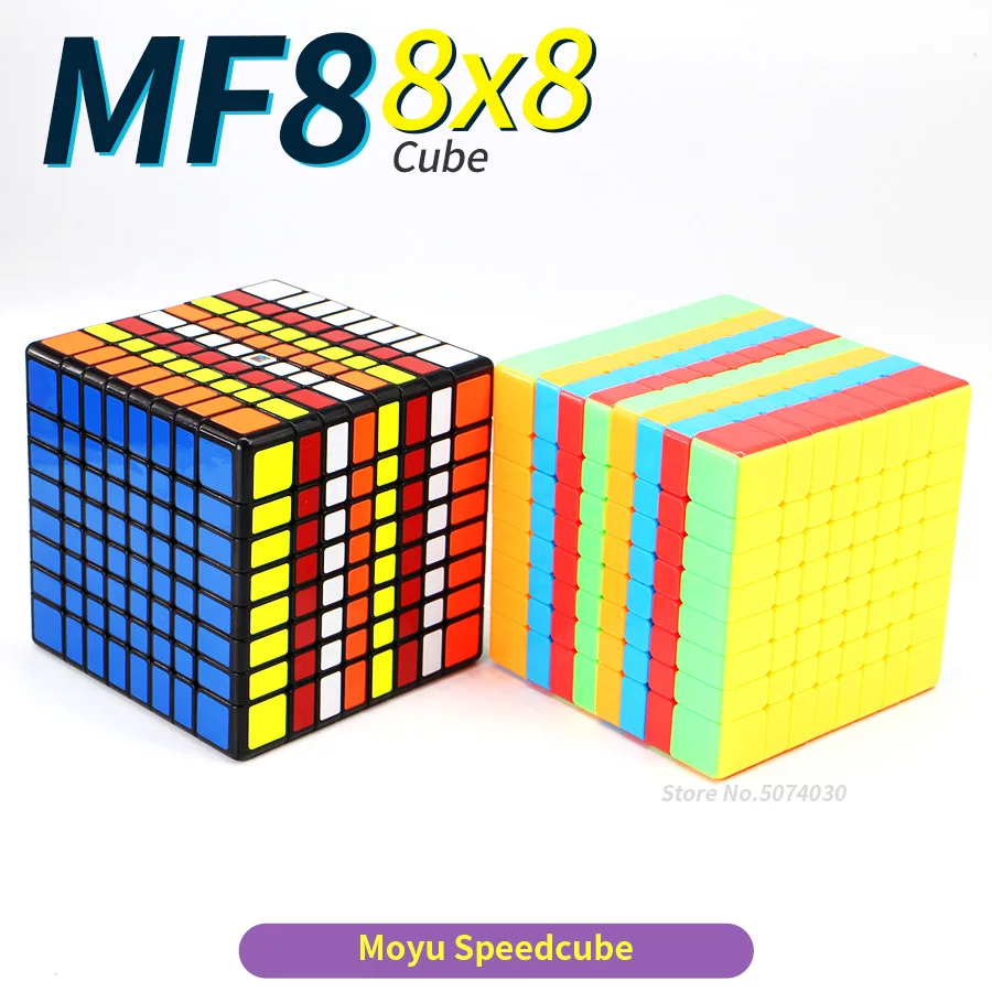 Moyu 8x8x8 Магический скоростной Куб 8 слоев головоломка 8x8 черный Stickerless Neo Cubo Magico 8*8*8