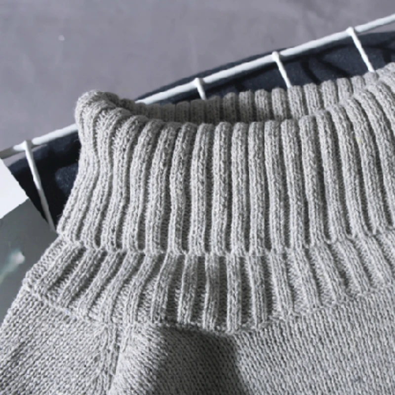 Мужская водолазка в стиле пэчворк Повседневные вязаные топы Свитера парные