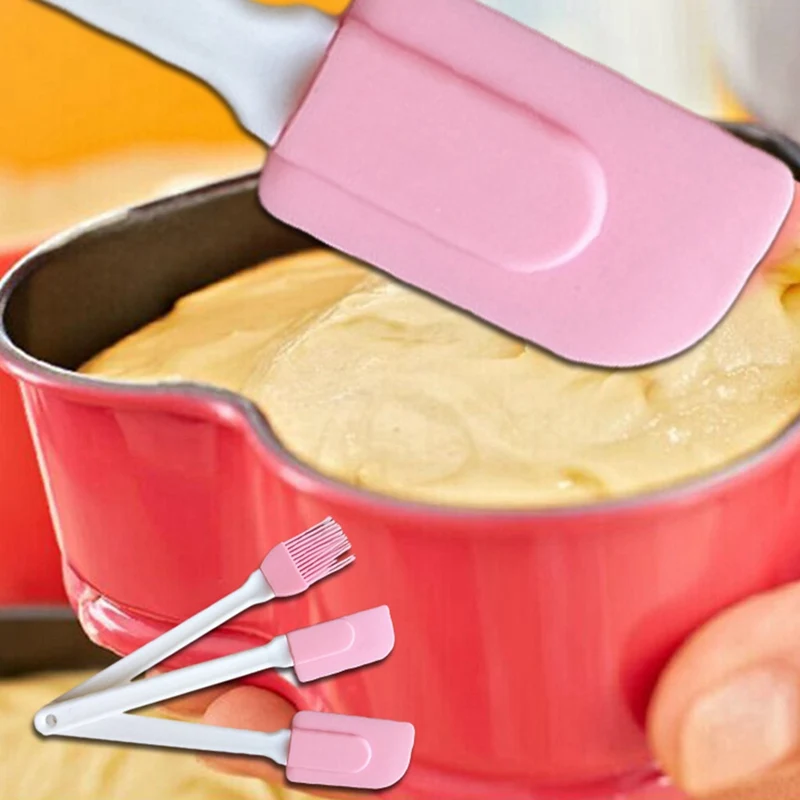 3 шт./компл. розовый Силиконовый бриллиантовый скребок для крема торта