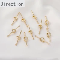 color 14k bag gold double hanging knot small love diy handmade earrings earrings necklace pendant material earrings accessories