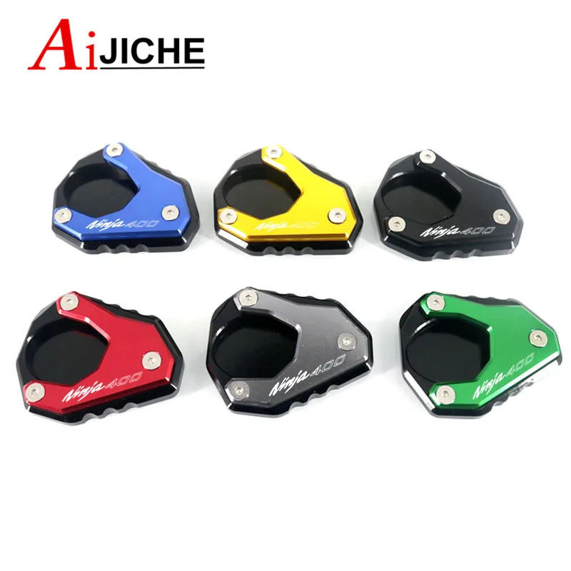 For KAWASAKI NINJA400 NINJA 400 Z400 2018 2019 2020 Motorcycle CNC Kickstand Foot Side Stand Extension Pad Support Plate Enlarge |