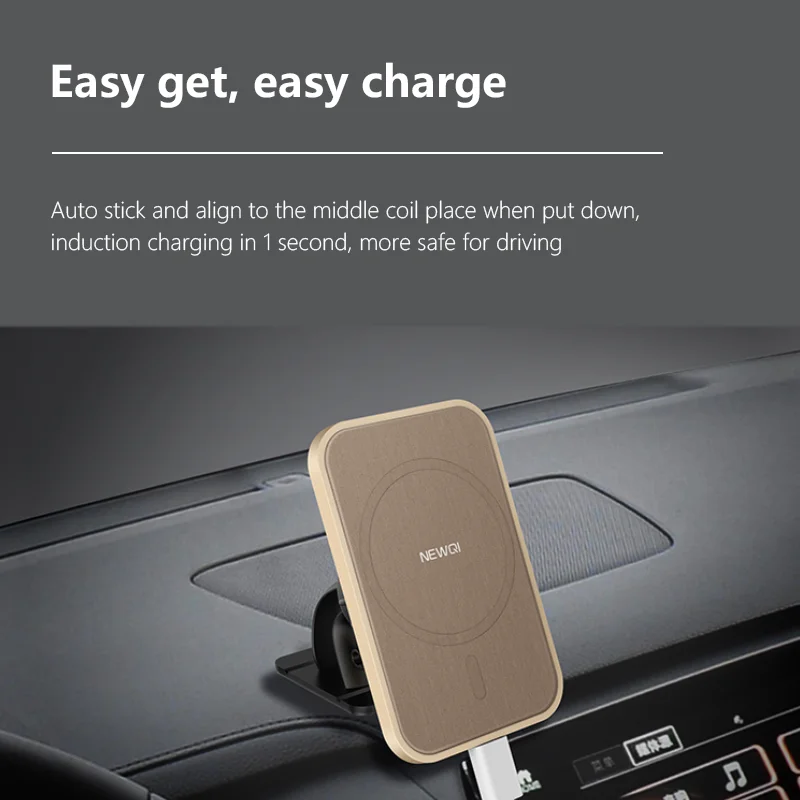 

Magnetic Wireless Car Phone Charger Mount,For Magsafe iPhone 12 12Pro Max 15W Fast Charging Magnet Charger