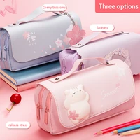 cute kawaii large capacity pencil case school pen case supplies pencil bag girls gift pouch stationery