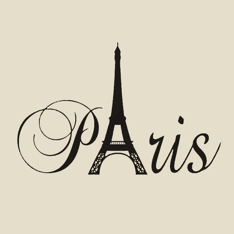 Водостойкая Наклейка на стену с Парижской башней 1 шт. Виниловая наклейка для