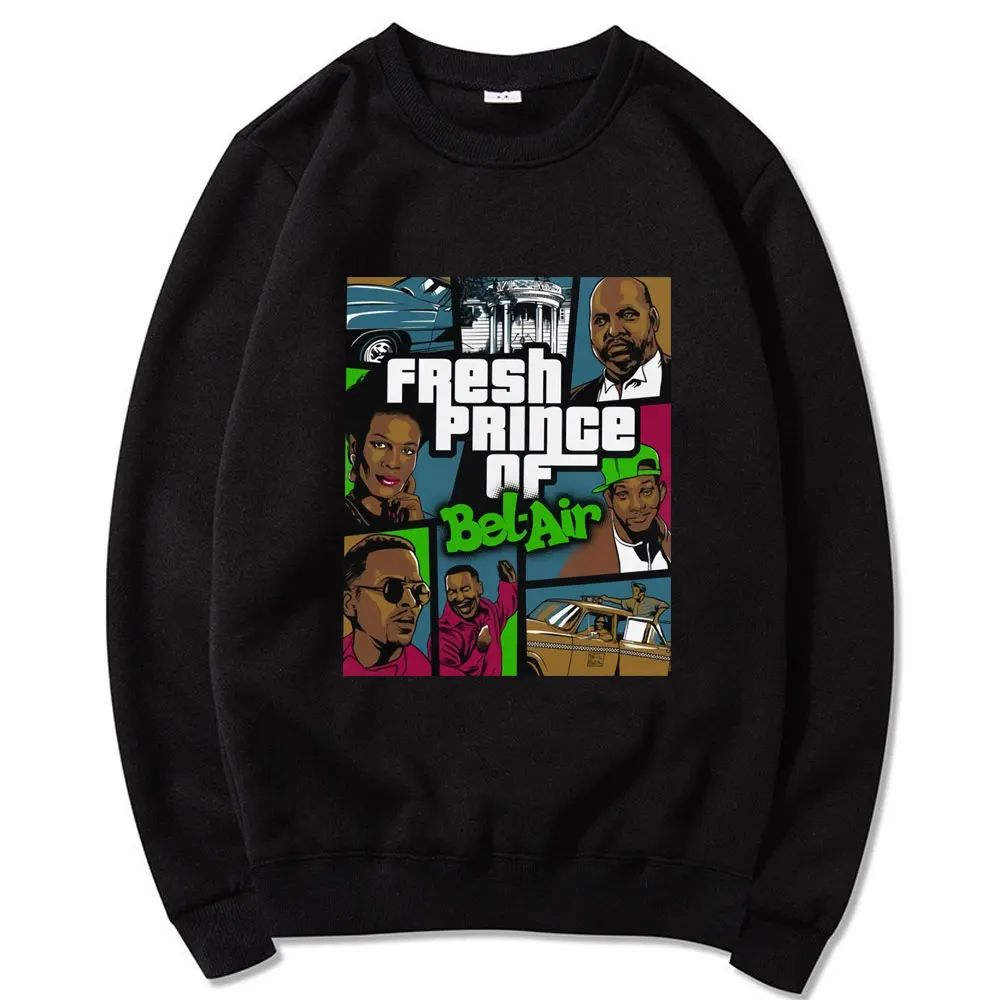 

Carlton Banks Sweatshirt The Fresh Prince Bel Air 90s Homage Willl Smith Vintage Man Hipster O-Neck Causal Cool Tops Men's Sets