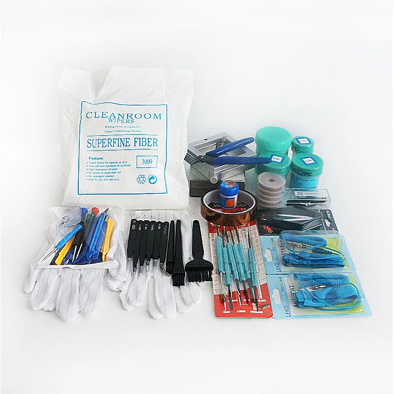 

90*90mm BGA reballing station Universal Stencil kit solder ball paste repair tools for chip mainboard repair