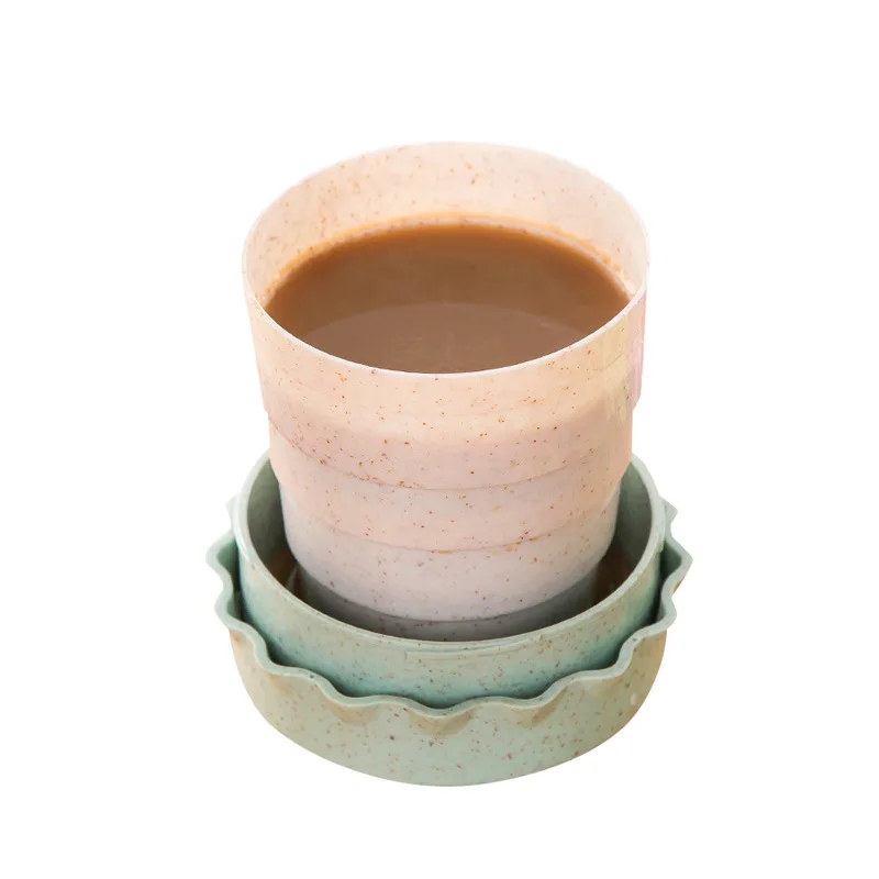 Пластиковая Складная чашка 130 мл портативная складная стеклянная для