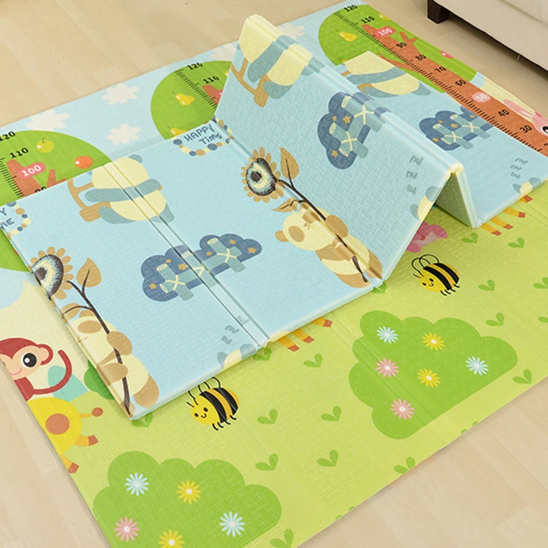 Детский коврик из пенопласта, Складной Игровой коврик из пенополиэтилена, Детский ковер толщиной 1 см, мягкий коврик для ползания, развивающий Детский ковер с сумкой