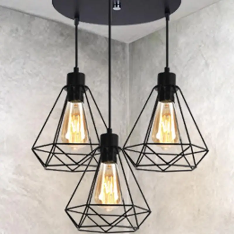 Металлический потолочный Железный Абажур светодиодный светильник для гостиной