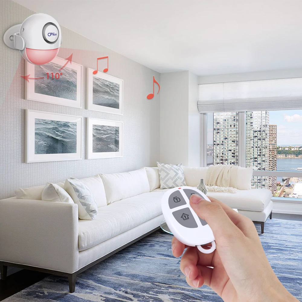 Беспроводной инфракрасный датчик движения CPVan детектор с оповещением 125 дБ