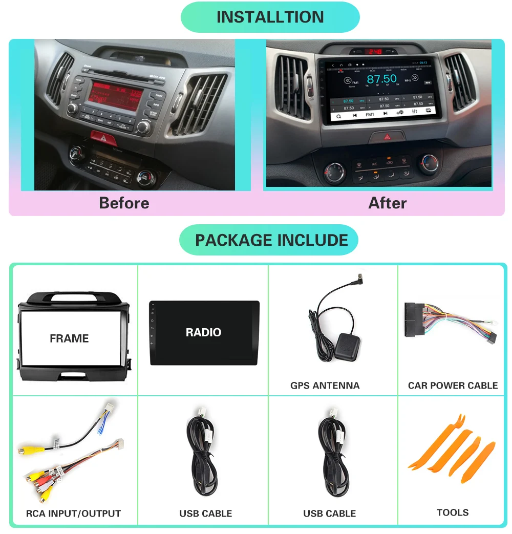 4G сеть 64G Встроенная память Android 10 DSP автомобильный Радио мультимедийный