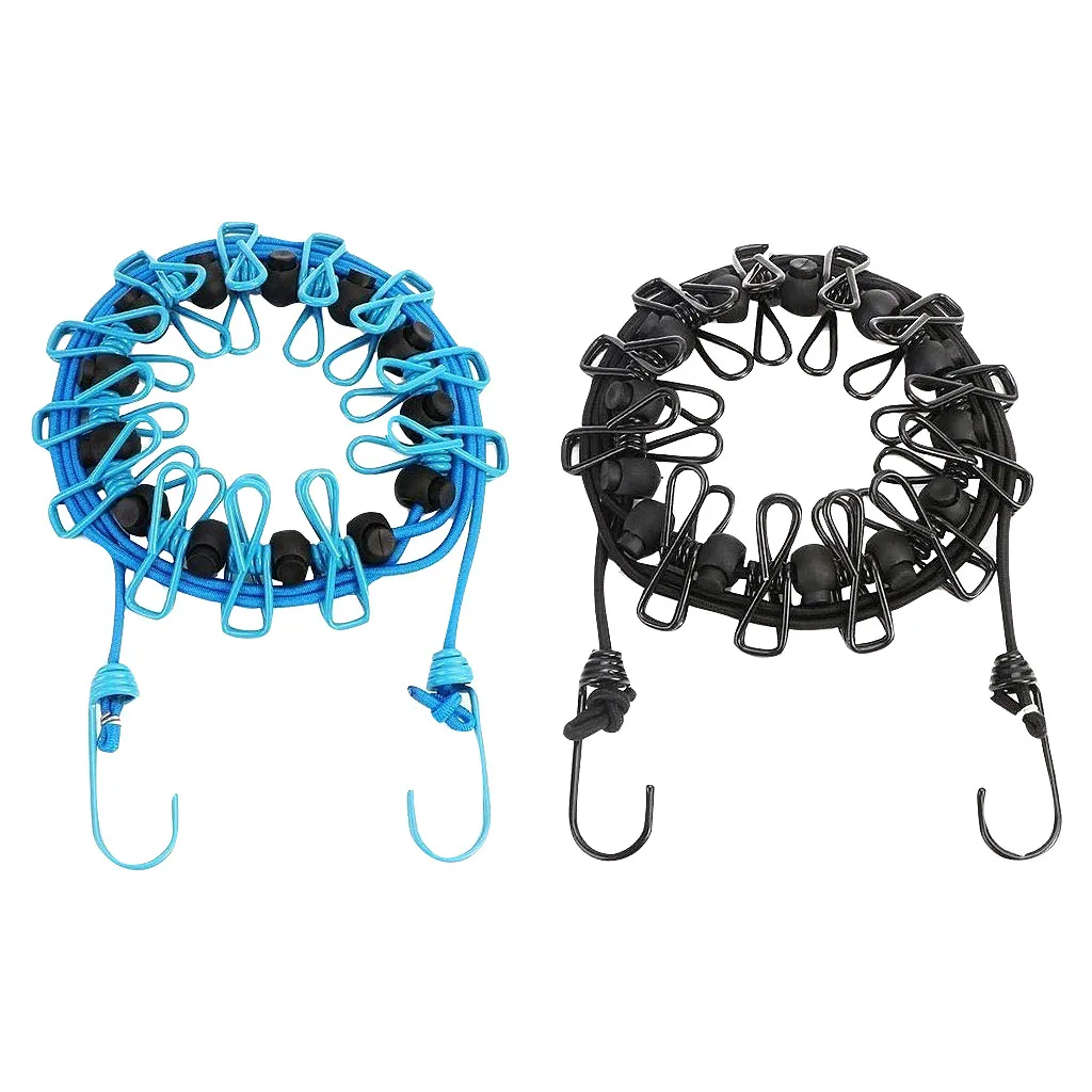 12 × клипса ткань стиральная линия Сушилка Одежда Путешествия лагерь Веревка для