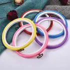 Набор круглых пластиковых колец для вышивки сделай сам, разноцветные обручи с рамкой для рукоделия, аксессуары для шитья крестиком, 2021