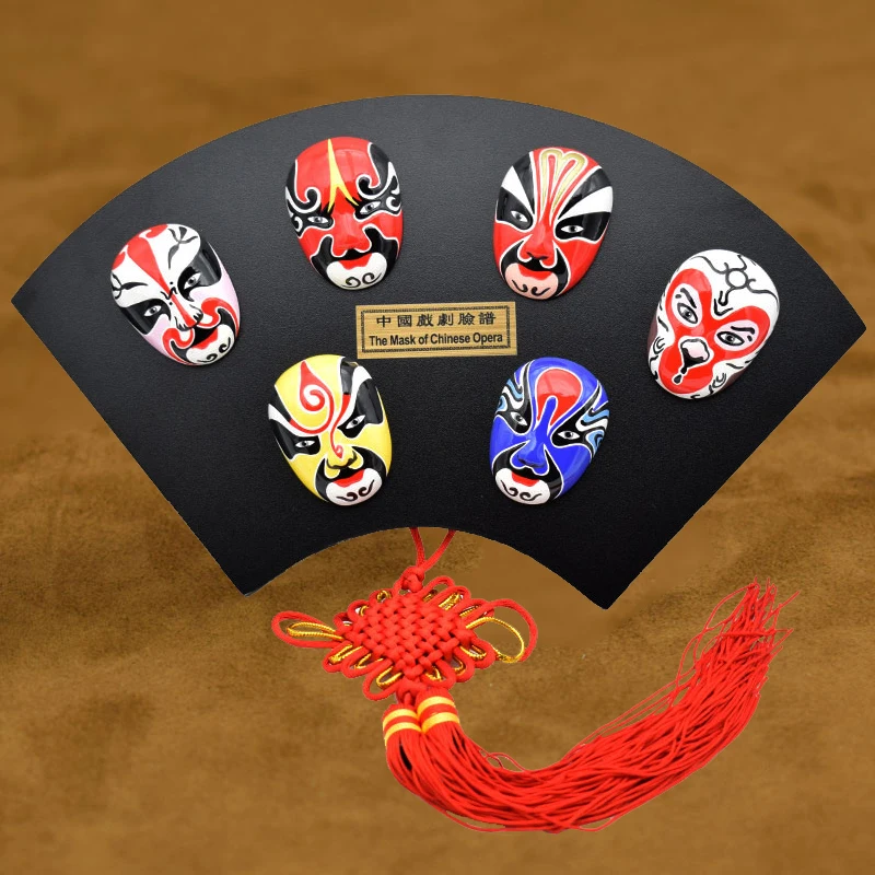 Hand painting beijing opera facial masks feng shui home decoration accessories desk decor day gift miniature figurines hue chic | Дом и сад