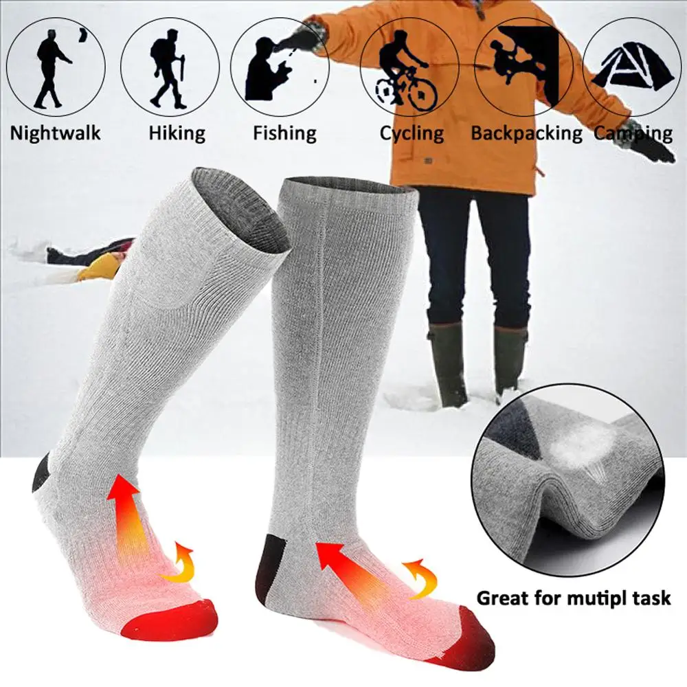 

Electric Heated Socks with Rechargeable Battery for Chronically Cold Feet Large Size USB Charging Heating Socks