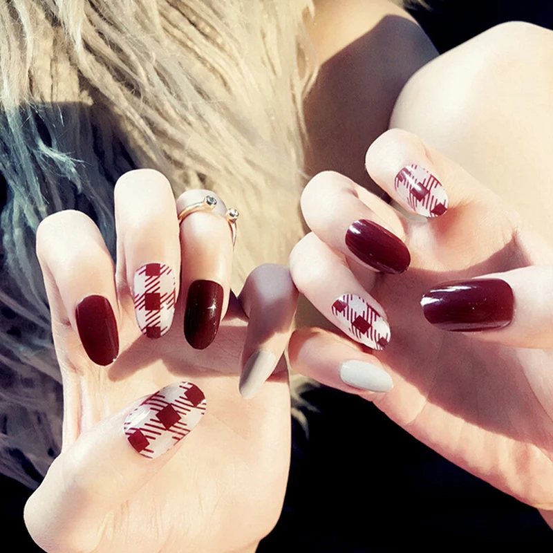 Полезные накладные ногти 24 шт./компл. полный накладной инструмент сделай сам