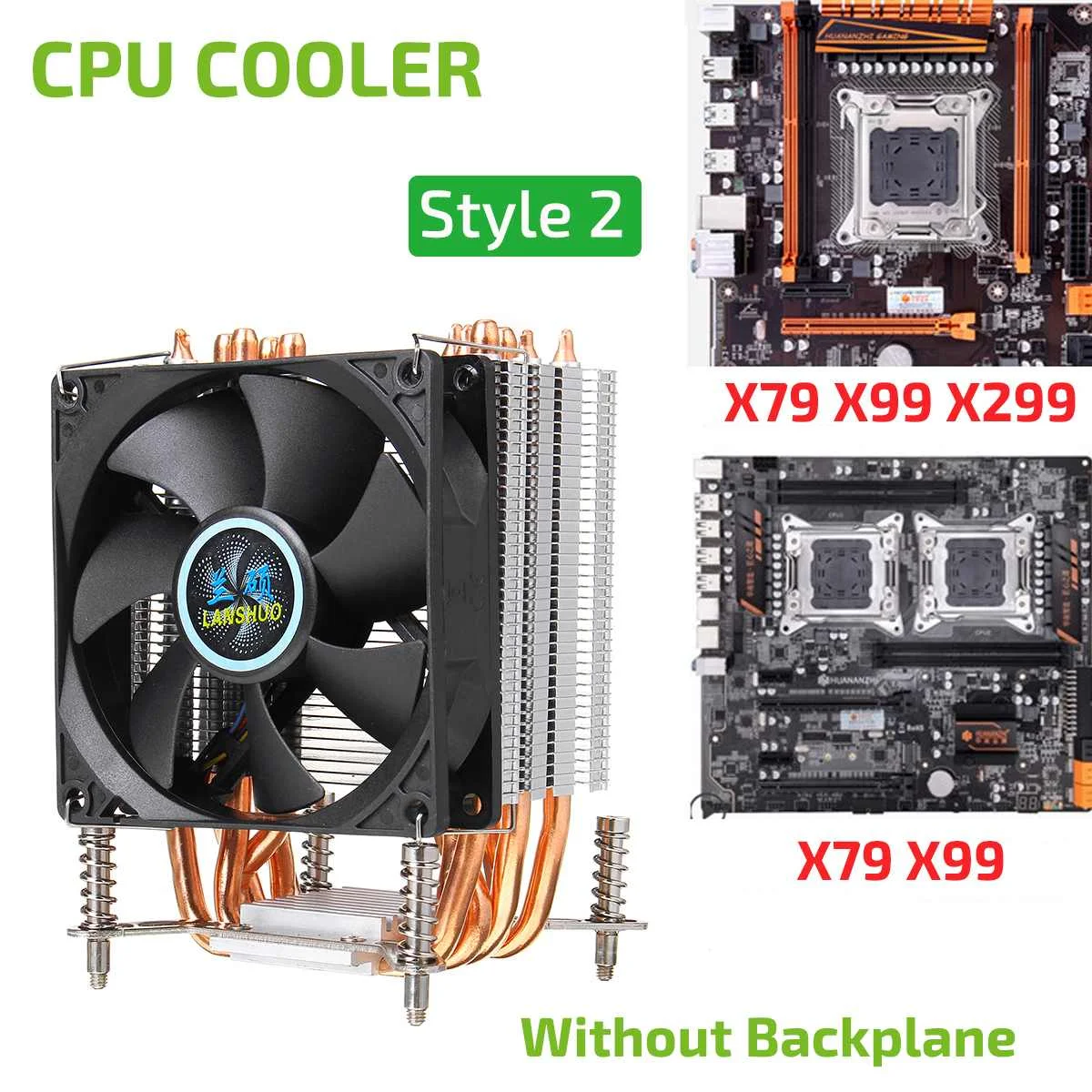 Кулер для ПК 6 тепловых трубок радиатор процессора 9 см тихий вентилятор