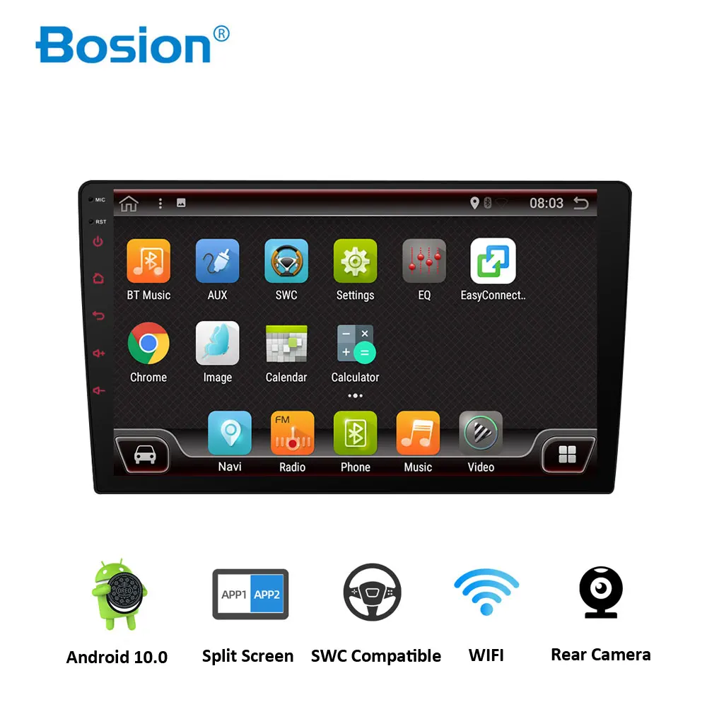 Автомагнитола Bosion 10 1 дюйма на android 0 Универсальный dvd плеер с GPS навигацией