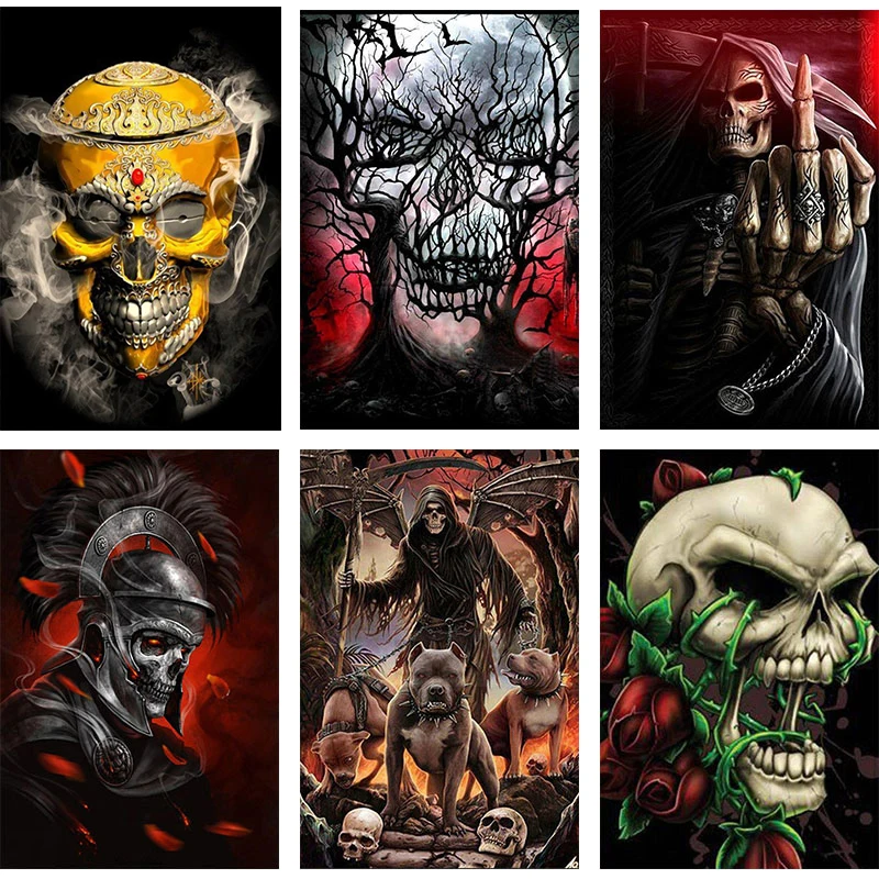 Алмазная вышивка с черепом сделай сам | Дом и сад