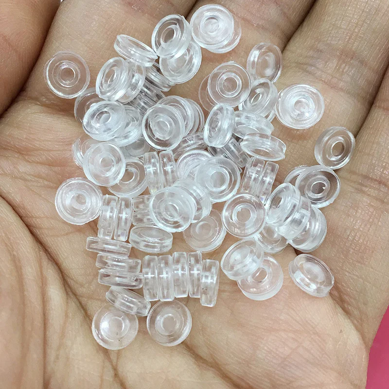 100 шт./лот серьги-клипсы аксессуары прозрачные пластиковые серьги-разделители