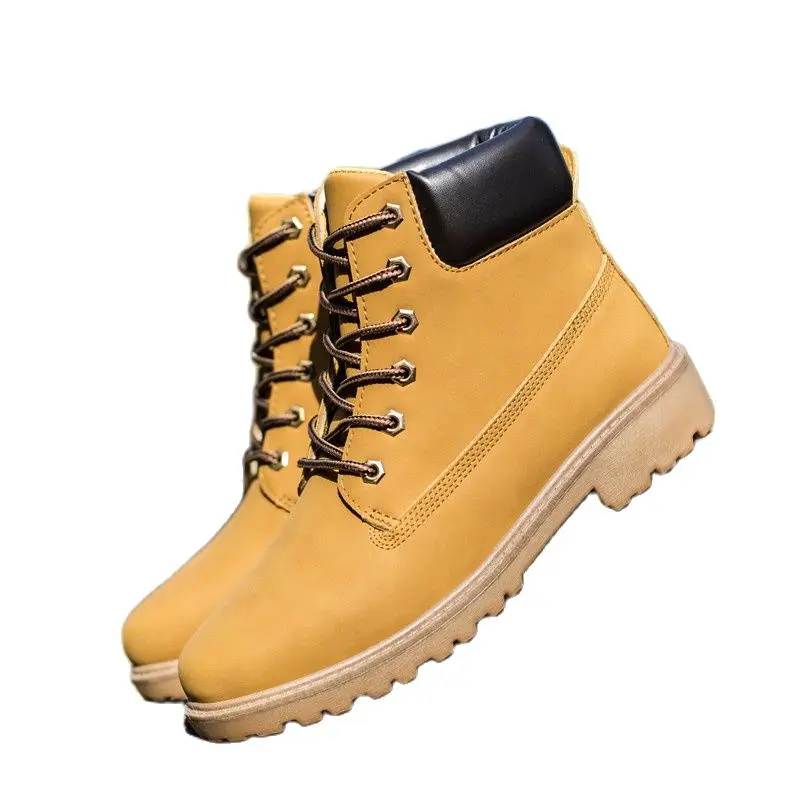 

Winter boots men shoes hot warm plus fur winter snow boots work shoes men pu leather lace-up ankle military boots men plus size