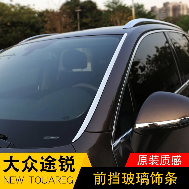 

For 11-18 Year VW Volkswagen Touareg Accessories Exterior Modification Front Windshield Trim Protection Sticker Decoration Patch