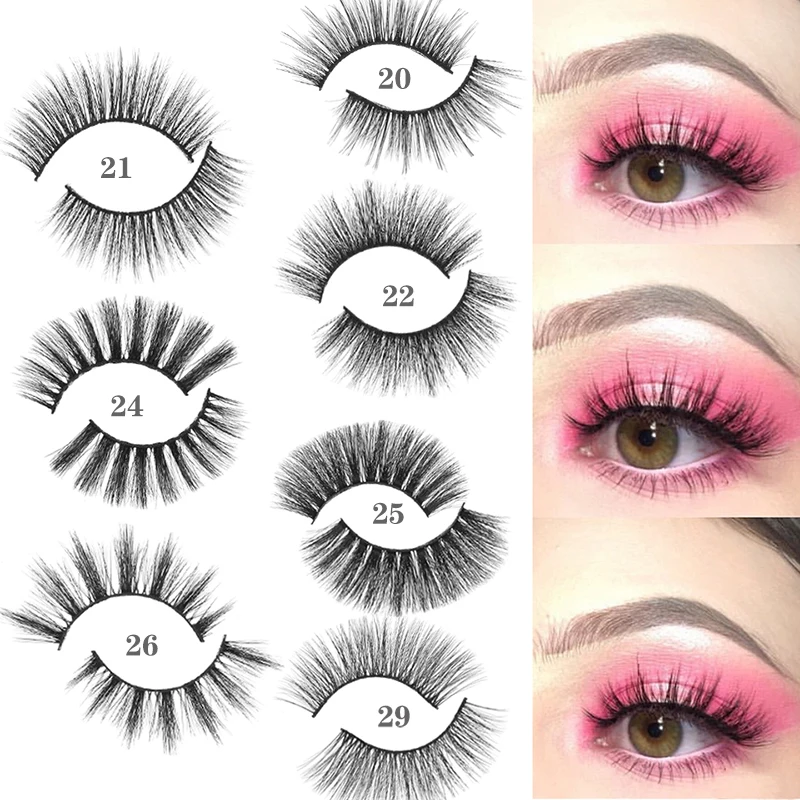 AY 2020 Новинка 1 пара 3D Мягкие норковые волосы Накладные ресницы ручной работы для