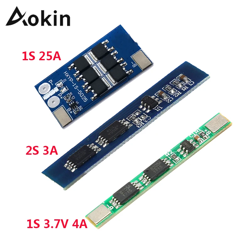 1S 3 7 V 4A Li Ion BMS PCM Защитная плата PCB для 18650 литий ионной Львиной батареи двойной MOS 2