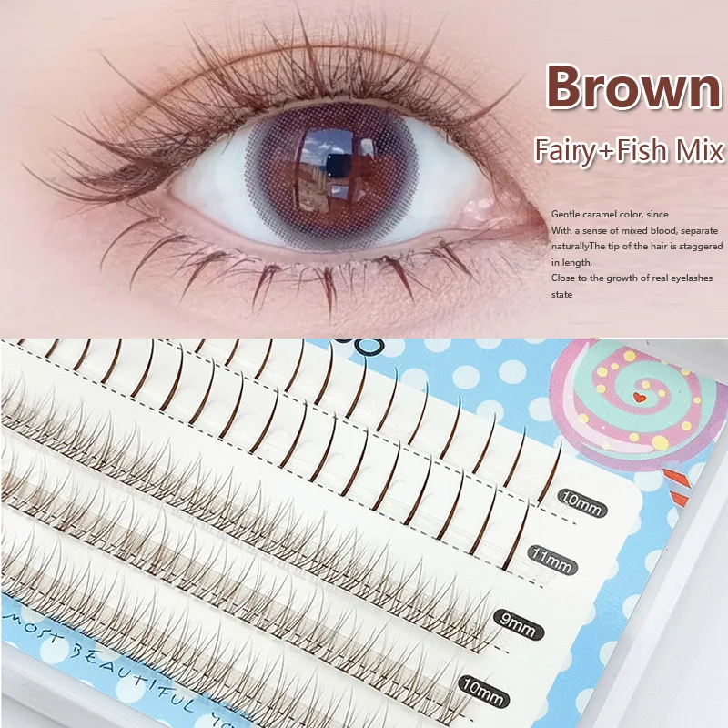 Набор отдельных ресниц для наращивания я-форма накладные ресницы Объемные