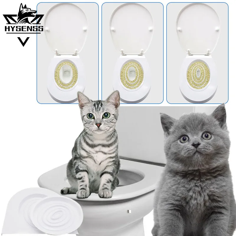

HYSENSS Pet Toilet Trainer Puppy Cat Litter Box Trainer Cat Cleaning Training Toilet Supplies Pet Cat Toilet Training Device
