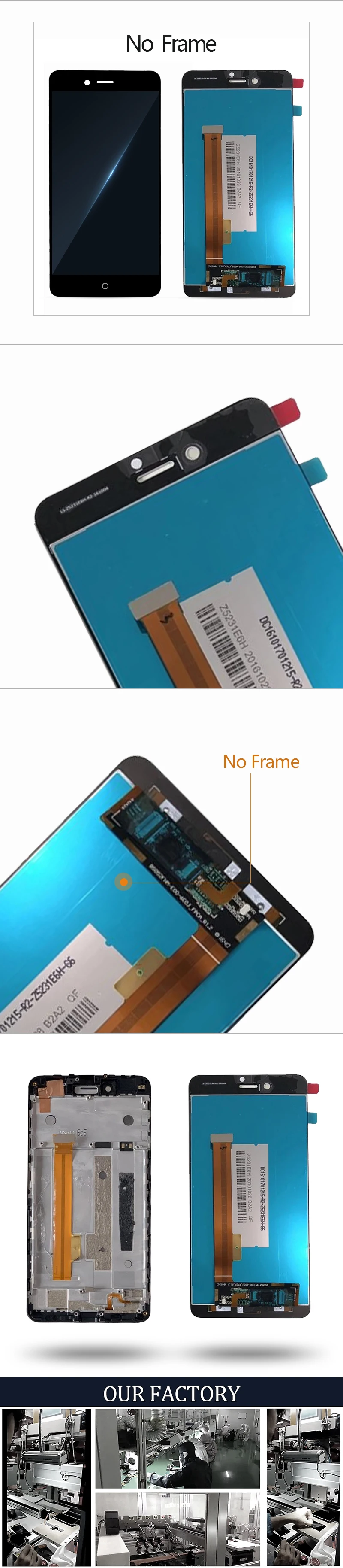 Для ZTE Nubia Z11 Mini S NX549J ЖК-дисплей сенсорный экран дигитайзер сборка части с рамкой+ подарок