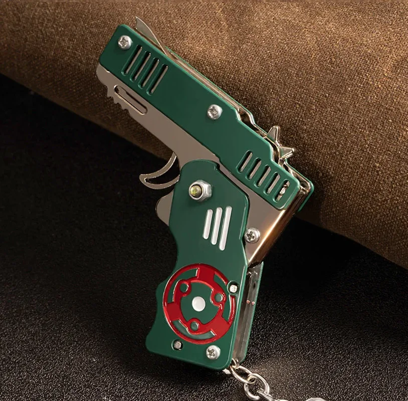 Цветной металлический мини-брелок из цинкового сплава можно сложить в качестве