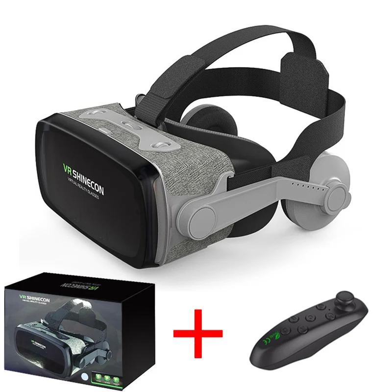 With ControllerA Шлем 9,0 VR Очки виртуальной реальности 3D очки Google Cardboard VR гарнитура коробка для 4,0-6,3 дюймового смартфона - Цвет: With ControllerA