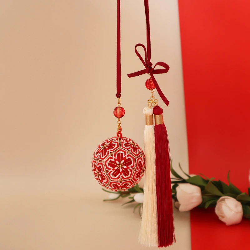 Китайский красный ручной мяч темари/материал для мяча темари посылка сделай сам)