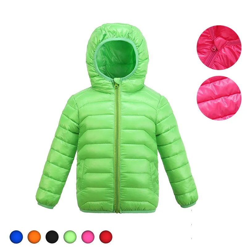 Детская куртка верхняя одежда осеннее теплое пуховое пальто с капюшоном для