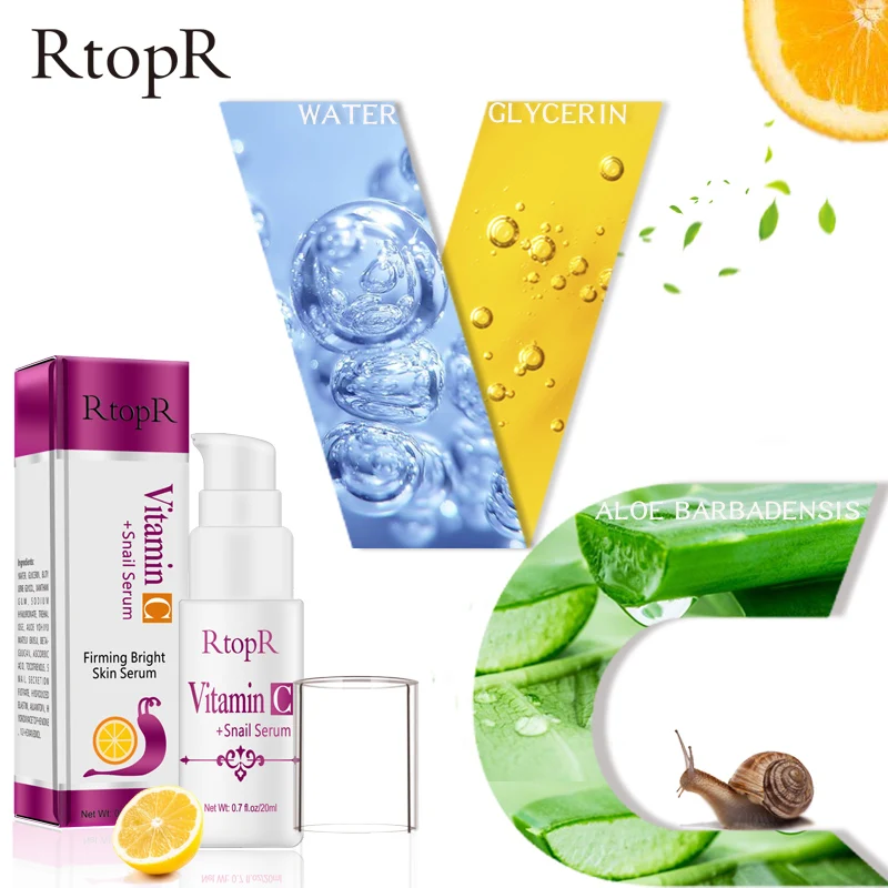 VitaminC Snail Repair Serum Anti Wrinkle Firming Bright Skin For Face Ance Treatment VC Collagen lotion | Красота и здоровье