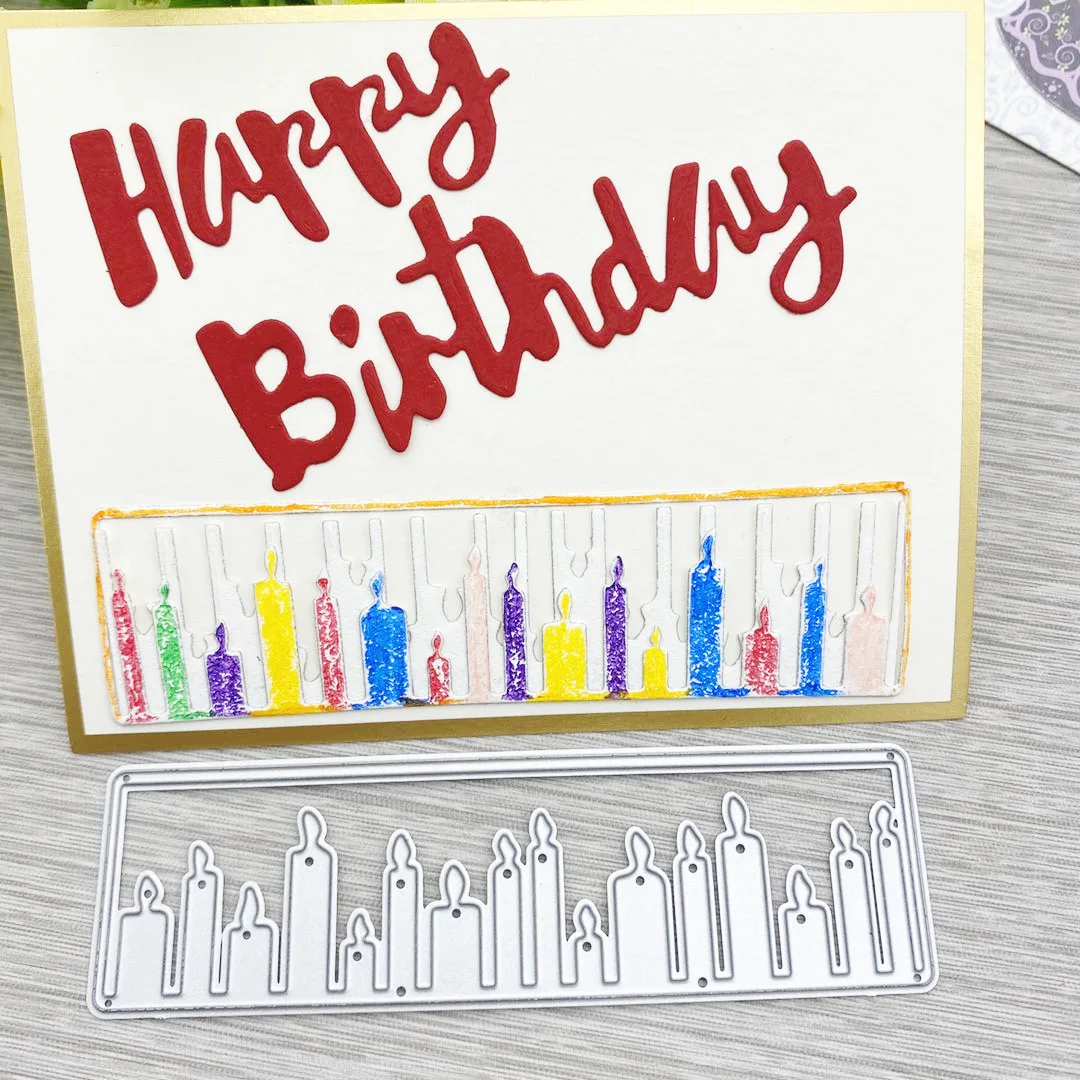 

Декор в виде свечи на день рождения crazyклоуна, металлические стальные рамки, пресс-формы, сделай сам, скрап, бронирование, фотоальбом, тиснение, бумажные открытки