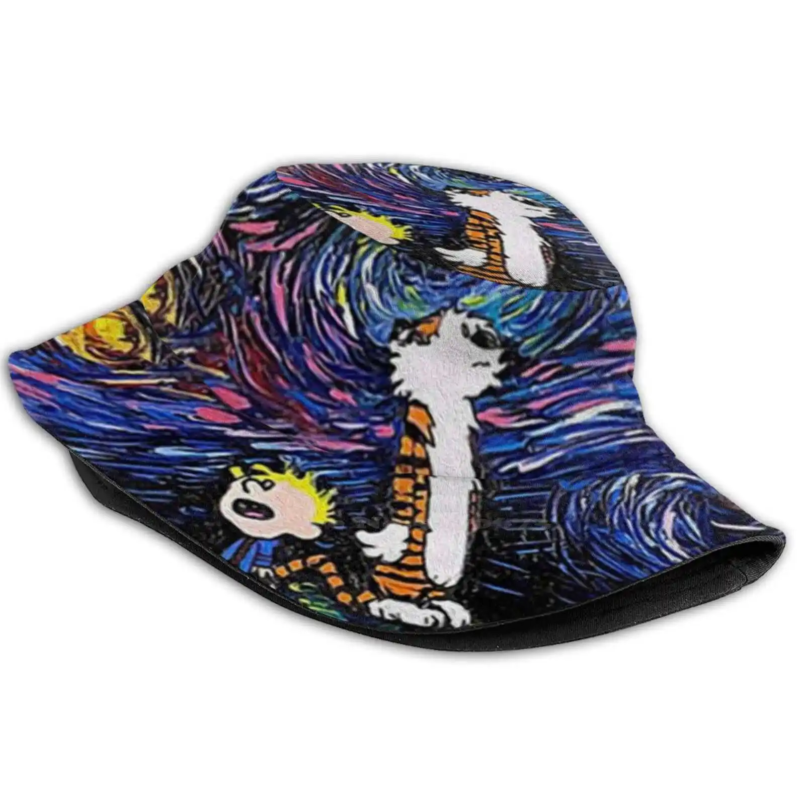 

Bill Watterson Sticker Unisex Fashion Women Men Breathable Bucket Hats Cartoon Bill Watterson Adventure Illiosa