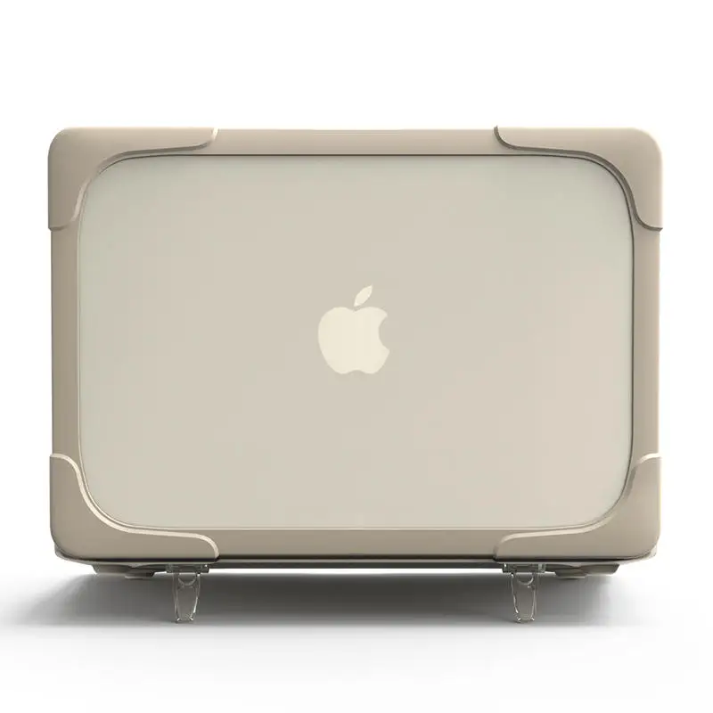 Для Apple MacBook Air Pro retina 11, 12, 13, 15 дюймов чехол с подставкой, защитный чехол с твердой поверхностью, ударопрочный, теплоизлучающий - Цвет: Хаки