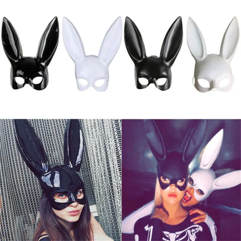 

Brand New Party Supplies Laides Halloween Sexy Bunny Mask Party Bar Nightclub Costume Rabbit Ears Party Masks Exotic Accessories