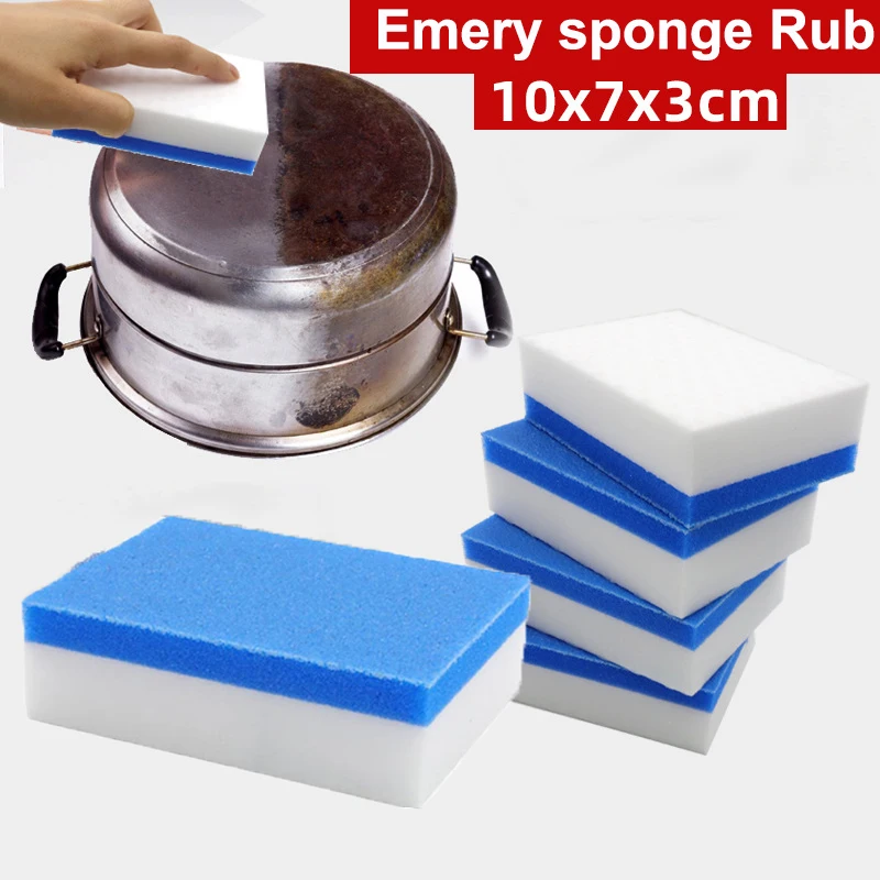 

High Density Emery Sponge 1/2/4pcs Magic Sponge Eraser Kitchen Cleaning Tool for Dish Pot Melamine Sponge Cleaner Rust Remover