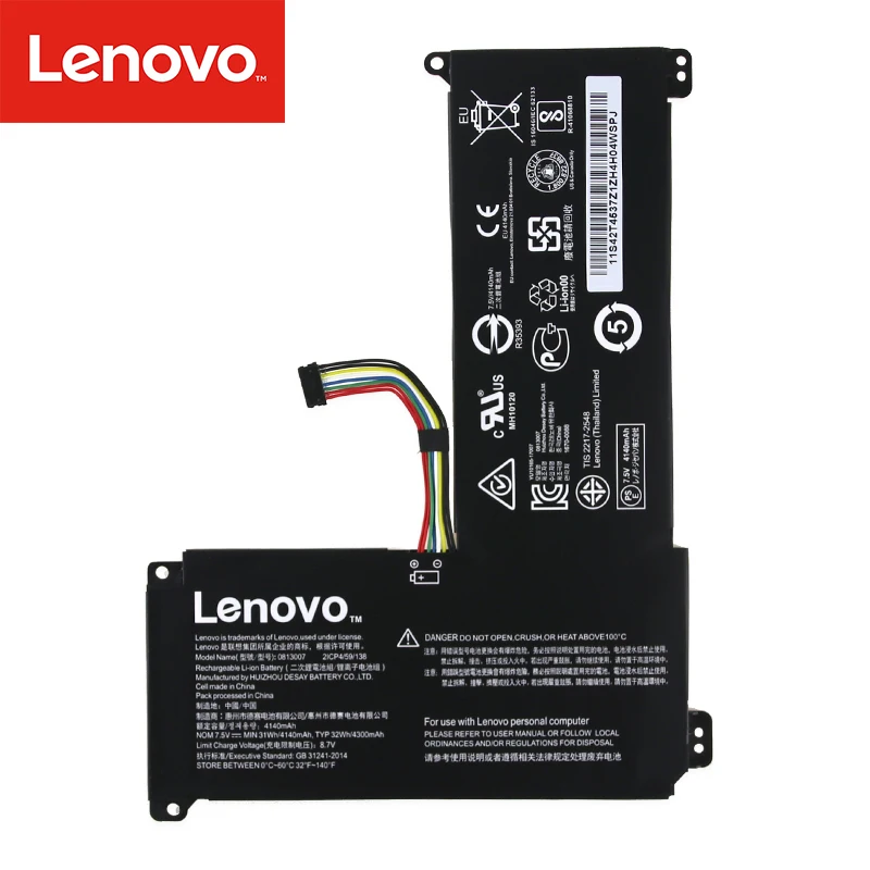Оригинальный ноутбук аккумулятор для Lenovo IdeaPad 120S серии планшет 5B10P23779 2ICP4/59/138 0813007 7