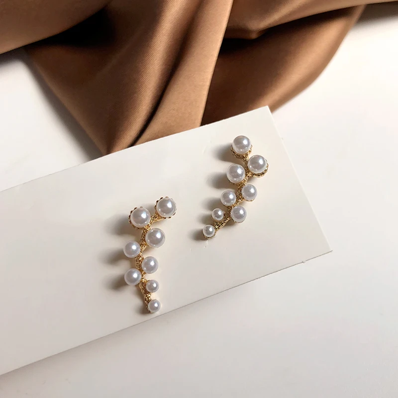 Новые модные украшения серьги популярный стиль золотое покрытие зеркальный