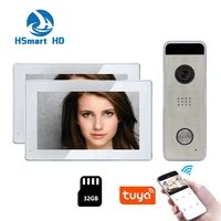 tuya smart app 7 inch touch screen monitor video door phone wifi intercom with app control motion detection tf record