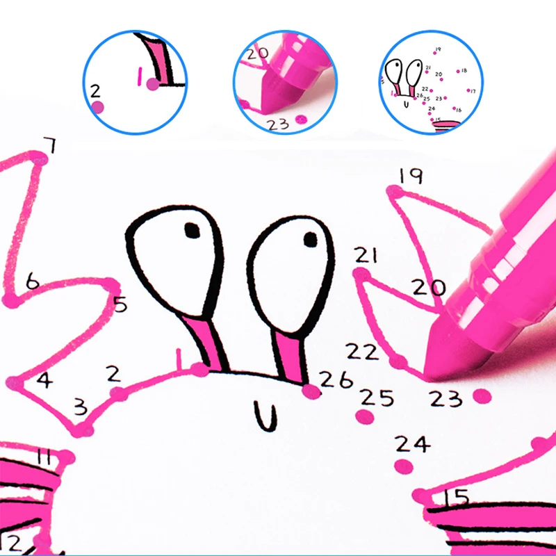 Детские обучающие игрушки для детей живопись 6 шт./компл. детские рисования точка