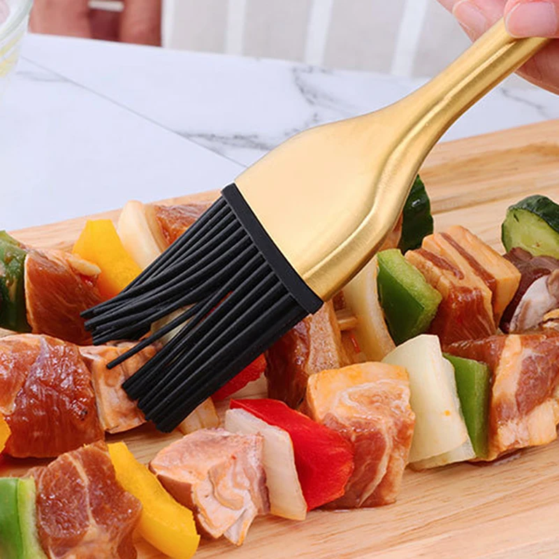 

1 шт., силиконовая кисточка для масла, из нержавеющей стали