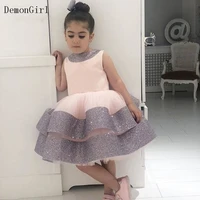 puffy baby girls party dresses knee length little princess birthday dress children christmas new year clothes